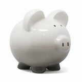 Large Grey Ombre Pig Bank