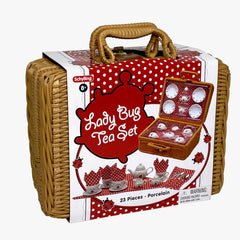 Ladybug Tea Set Basket 23 Pce