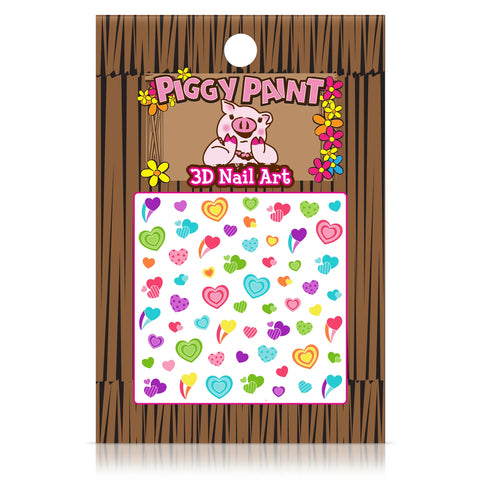 Piggy Paint 3D Nail Art Hearts