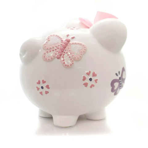 Large Butterfly Pig Bank