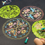 Mandala Stencils & Chalk Art Kit