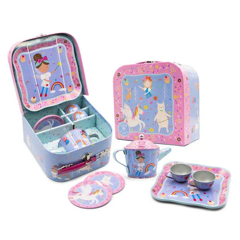 Rainbow Fairy 7 Pce Tin Tea Set