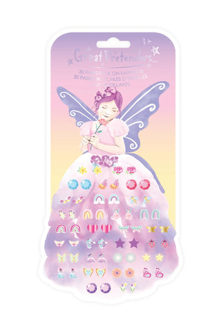 Great Pretenders Butterfly Fairy Triana Stick On Earrings 30 Pr.