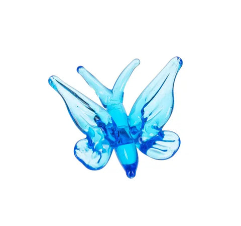 Miniature Glass Blue Butterfly