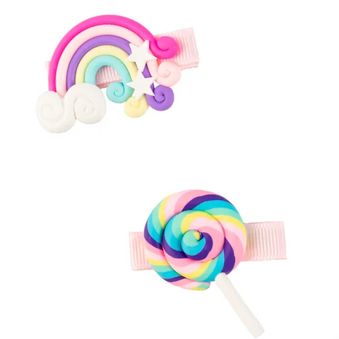 Great Pretenders Lollipop Rainbow Hair clips