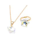 Great Pretenders Holographic Star Necklace & Ring Set