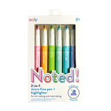 Ooly Noted Micro Fine Pen & Highlighter 6 Pk