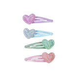 Great Pretenders Sparkle Heart Bobble Hair Clips 3 Pc