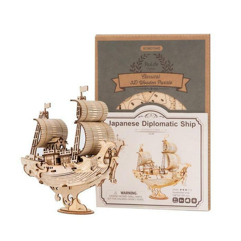 Rolife Fishing Ship 3D Wooden Puzzle 104 Pce