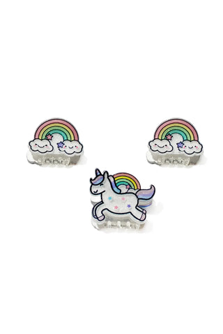 Great Pretenders Unicorn Rainbow Mini Hairclip 3 Pce
