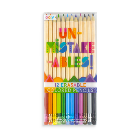 Ooly Un Mistake Ables Erasable Colored Pencils 12 Pk