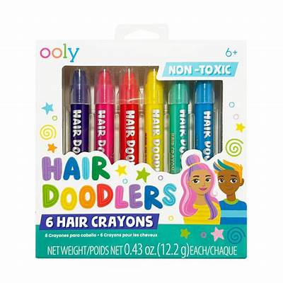 Ooly Hair Doodlers Hair Crayons 6 Pk