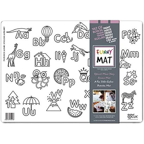 Funny Mat Numbers & Alphabet White 2 Pk. w/ 12 Markers