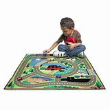 Around The Town Road Rug 39"x36" & 4 Cars