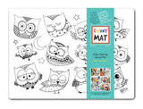 Funny Mat Owls Clear