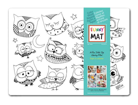 Funny Mat Owls Clear