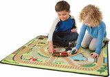 Round The Rails Train Rug 39"x36" & 3 Train Cars