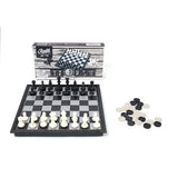 Rustik Foldable Magnetic Chess & Checkers Travel Set