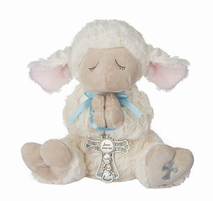 Serenity Plush Lamb w/ Cross - Boy