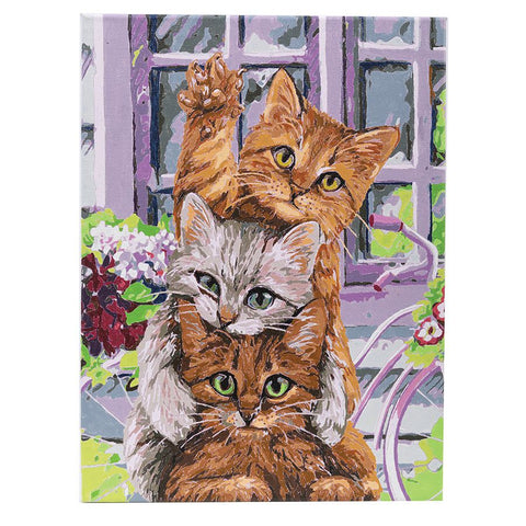 Paint By Numbers 12"x16" Hello Kittens