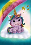 Crystal Art Notebook Kit Unicorn Smile