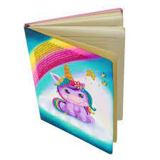 Crystal Art Notebook Kit Unicorn Smile
