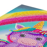 Crystal Art Notebook Kit Unicorn Smile