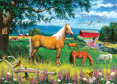 Horses In The Field 35 Pce Tray Puzzle