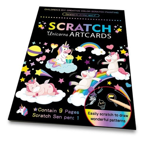 Scratch Art Cards Unicorns