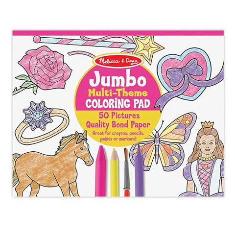 Jumbo Multi Theme Coloring Pad Pink