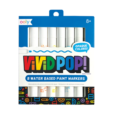 Ooly Vivid Pop Water Based Paint Markers 8 Pk