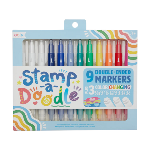 Ooly Stamp A Doodle Double Ended Markers 12 Pk
