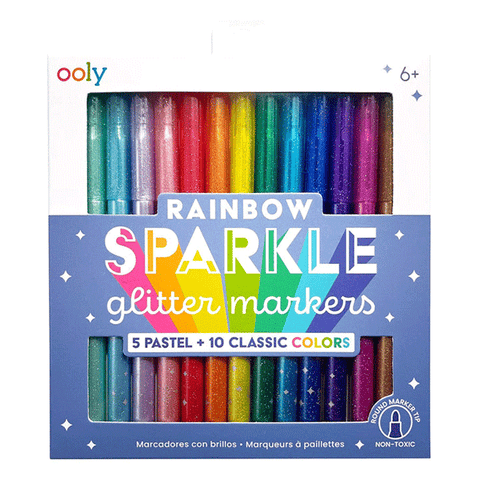Ooly Rainbow Sparkle Glitter Markers 15 Pk
