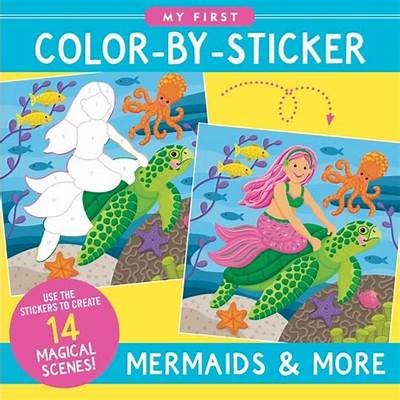 My First Color By Sticker Book Mermaids & More