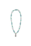 Great Pretenders Frozen Crystal Necklace Teal/White