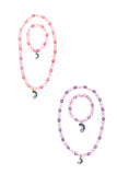 Great Pretenders Purple Rainbow Necklace Bracelet Set