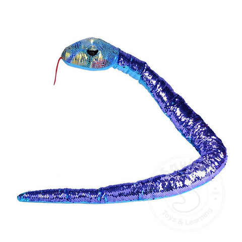 Sequin Snake Teal Purple 54"