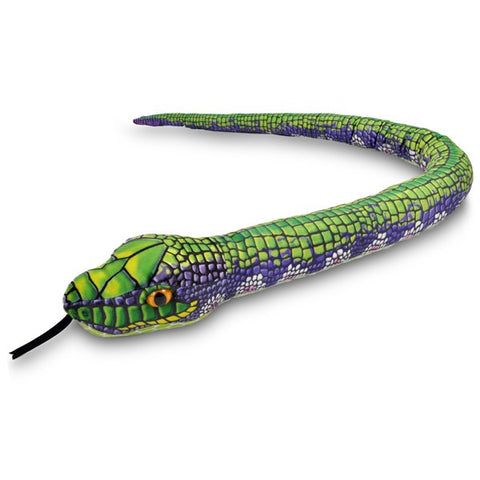 Snake Printed Green Purple Scales 54"