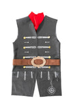 Great Pretenders Skully Pirate Vest & Belt 7-8