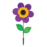 12" Purple Sunflower w/ Leaves