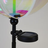 11" Iridescent Gazing Ball Spinner w/ Solar Light