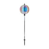 8.5" Striped Iridescent Gazing Ball Spinner