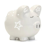 White Night Light Piggy Bank