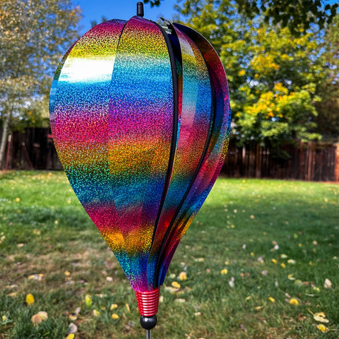 Rainbow Whirl 10 Panel Hot Air Balloon Spinner