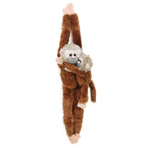 Hanging Squirrel Monkey With Baby Plush