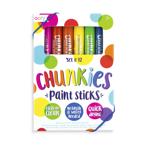 Ooly Chunkies Paint Sticks 12 Pk