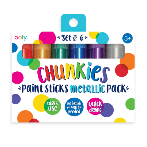 Ooly Chunkies Paint Sticks Metallic 6 pk