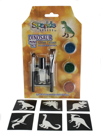 Sparkle Dinosaur Glitter Tattoo Mini Kit