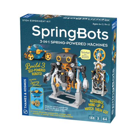 SpringBots 3 In 1 Spring Powered Machines Experiment Kit