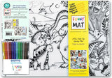 Funny Mat Jurassic & Fish White 2 Pk w/ 12 Markers